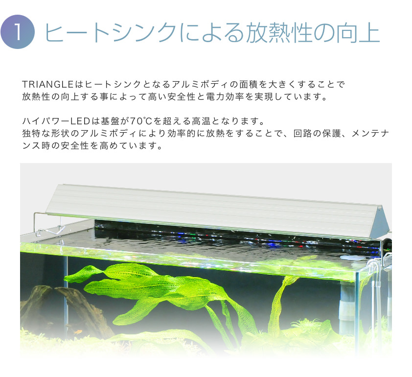 アクロ TRIANGLE LED GROW 900 5000lm 水草育成 水槽 照明 ライト 