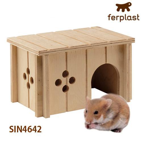 ファープラスト 小動物用 木製ハウス ＳＩＮ ４６４２ ハムスター ｆｅｒｐｌａｓｔ (小動物 鳥かご)
