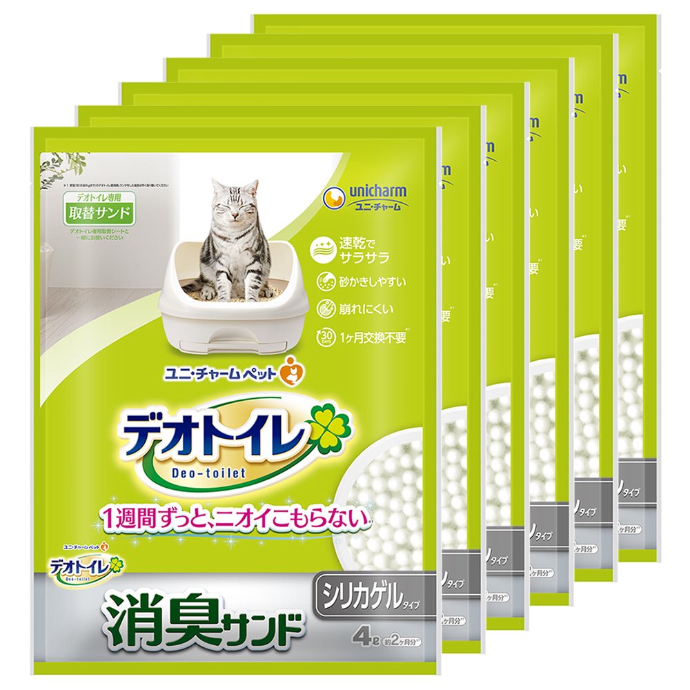 デオトイレ 消臭サンド お徳用４Ｌ×６袋 猫砂 シリカゲル (猫 トイレ)