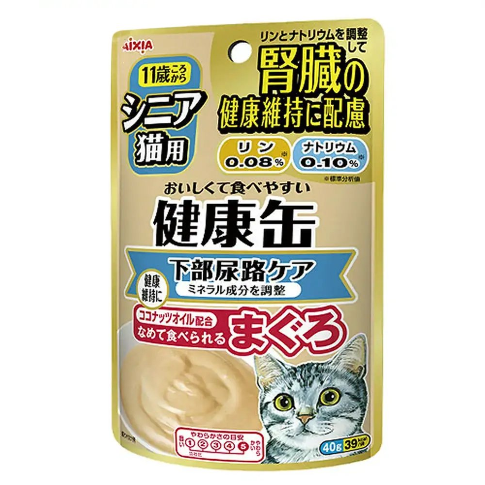 アイシア シニア猫用 健康缶パウチ 下部尿路ケア ４０ｇ×２袋 キャットフード