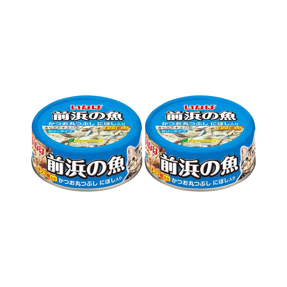 いなば 前浜の魚 かつお丸つぶし にぼし入り １１５ｇ×２缶 キャットフード