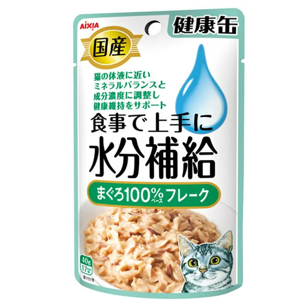 アイシア 国産健康缶パウチ 水分補給 まぐろフレーク ４０ｇ キャットフード