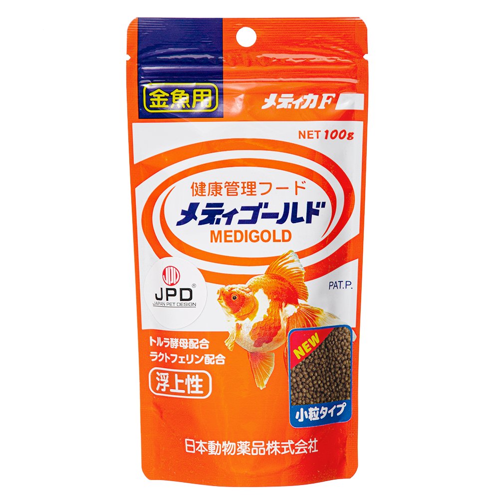日本動物薬品 ニチドウ メディゴールド 金魚用 浮上性 １００ｇ 金魚のえさ 金魚の餌
