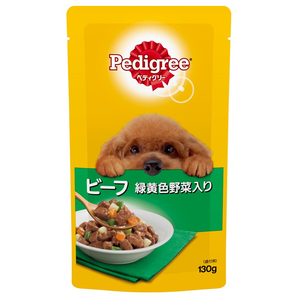 ペディグリー パウチ 成犬用 旨みビーフ＆緑黄色野菜 １３０ｇ １０袋 ドッグフード